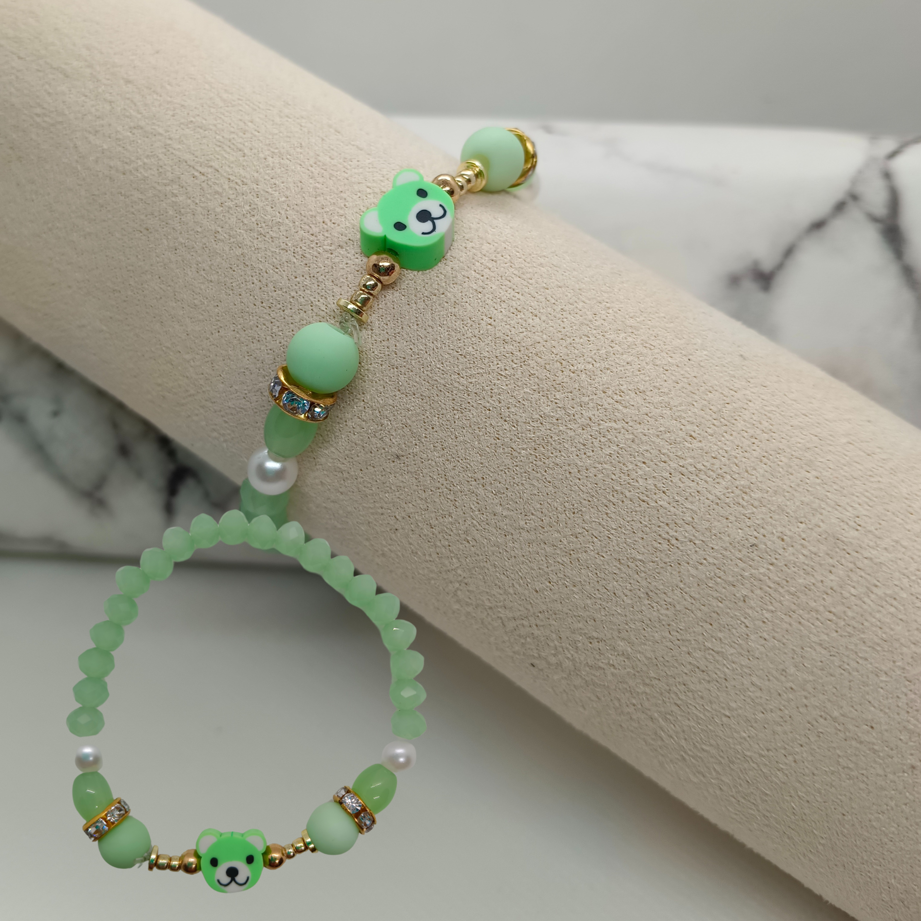 Minty Bear Bracelet