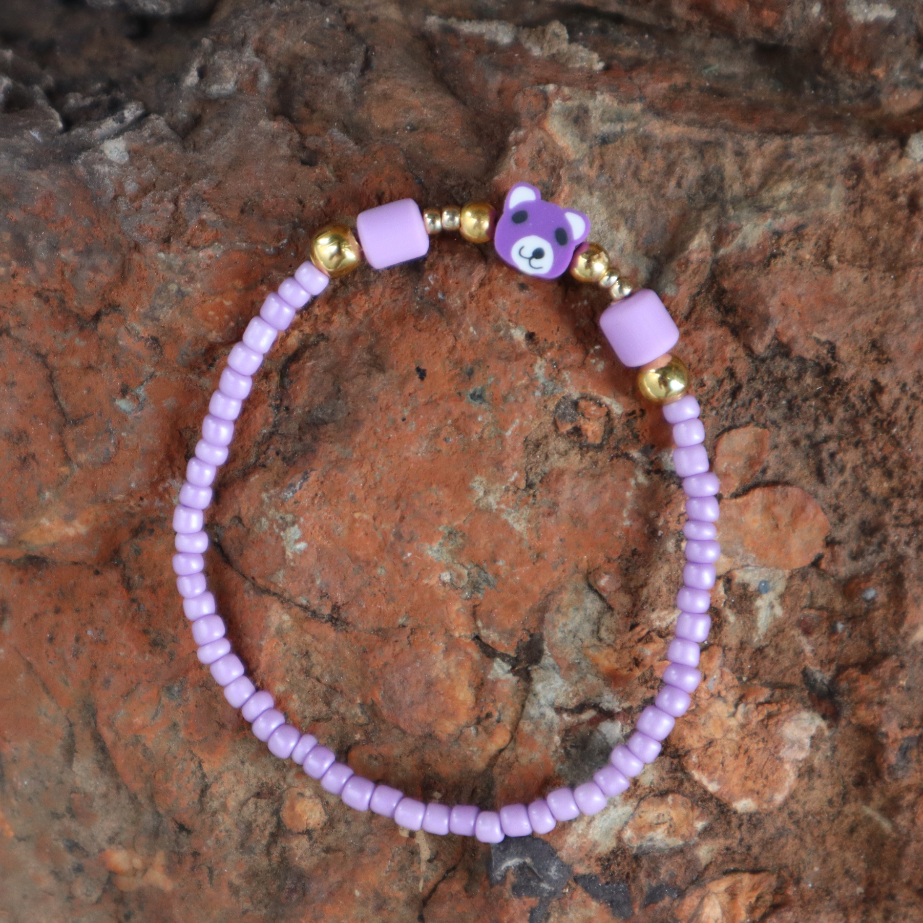 Lilac Bear Bracelet